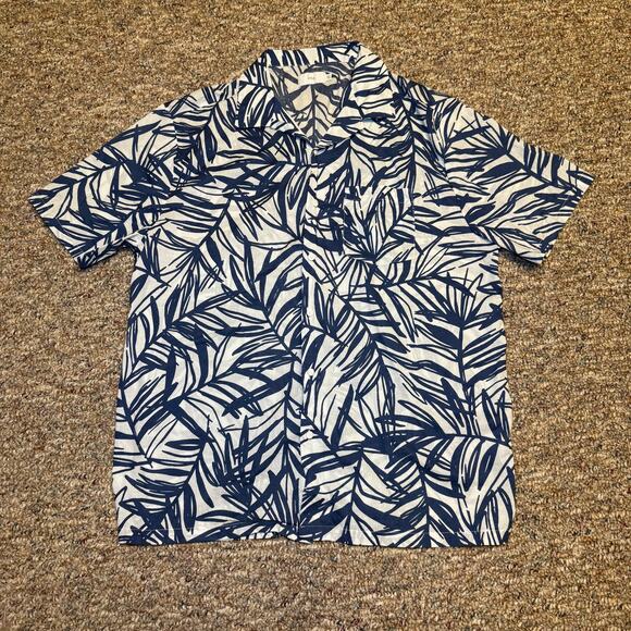 ONIA Men’s Size XXL Vacation Shirt Brushed Palm Blue - Picture 1 of 6